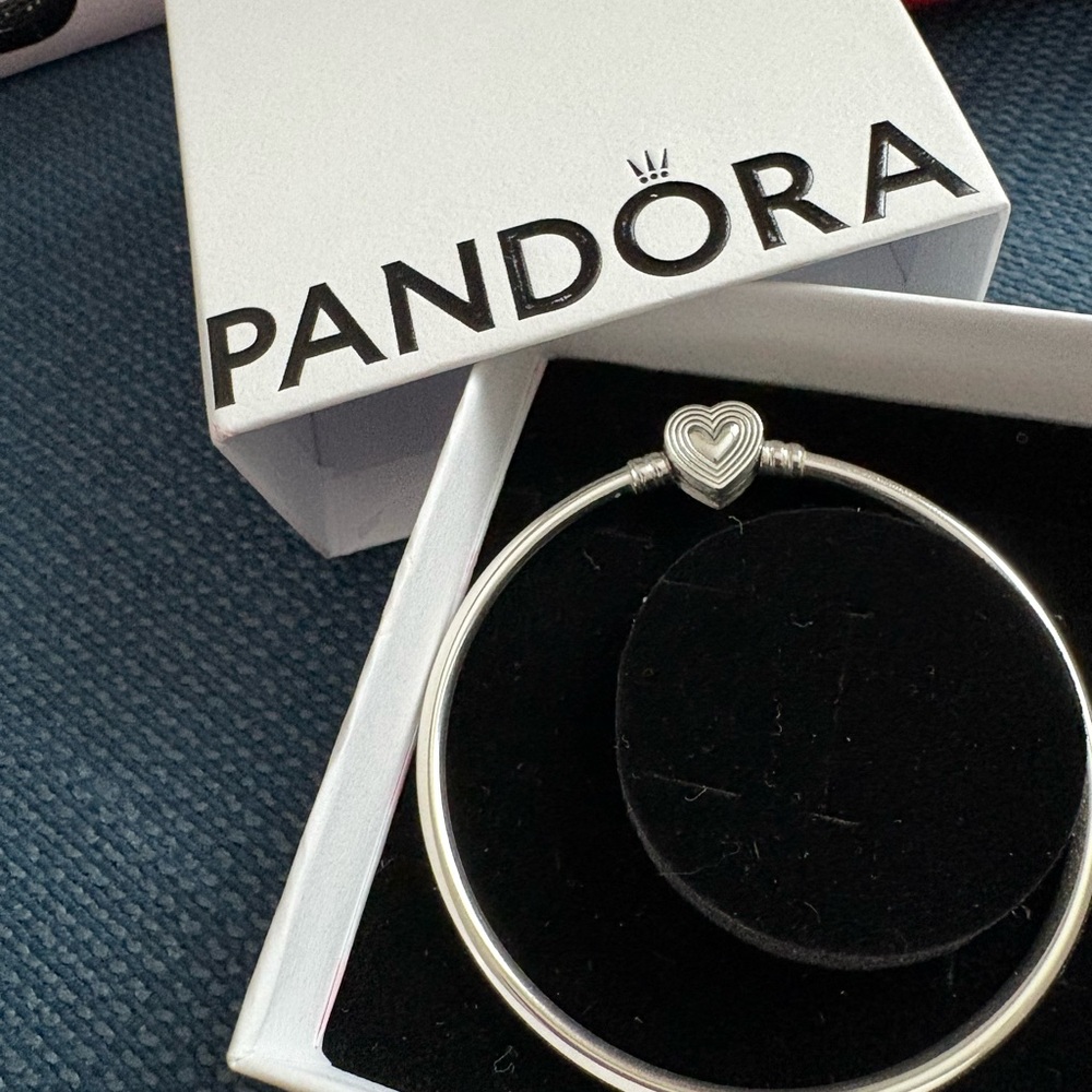 Pandora Silver Bracelet with Heart Charm